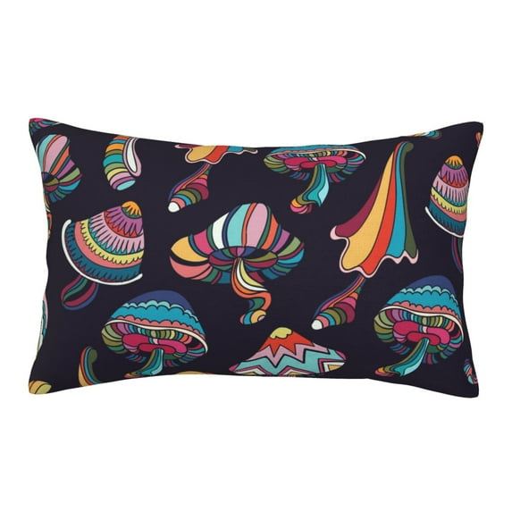 Daiia Mushroom Doodle Bedding Waterproof Pillow Protector Zippered Queen – Bed Bug Proof Pillow Encasement-16"x24"