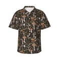 thumbnail image 1 of Daiia Mushroom Garnish Hawaiian Shirt for Men Gentle Cotton Regular Short Sleeve Casual-X-Large, 1 of 9