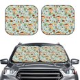 thumbnail image 1 of Daiia Mushroom House Insect Frog 2PCS Car Windshield Sun Shade, Foldable Sun Shield for Car Front Window, Auto Sun Blocker Visor Protector Universal for Truck SUV Pickup-Medium, 1 of 7