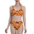 thumbnail image 1 of Daiia Mushroom printed 2 piece Swimsuit Bikinis for Women High Waisted Racerback Bathing Suits Summer Tummy Control Scoop Neck Swimwear-X-Large, 1 of 8