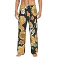 thumbnail image 1 of Daiia Mushrooms Honeycomb Men's Sleep Pant with Pockets and Drawstring,Pajama Pants-Small, 1 of 9