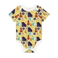 thumbnail image 1 of Daiia Musical Instruments Printed Unisex-Baby Short Sleeve Onesies Bodysuits Baby Climbing Clothes Soft and Comfortable Romper with Expandable Shoulder Design-9M, 1 of 1