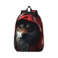 thumbnail image 1 of Daiia Mysterious Hooded Wolf Vintage Canvas Backpack for Men and Women ,Hiking Backpack,Travel Laptop Bag for School,Large Capacity Backpack-Small, 1 of 7