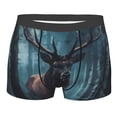 thumbnail image 1 of Daiia Mystical Forest Elk Men's Underwear Boxer Briefs, Cotton Stretch Moisture-Wicking Underwear-Small, 1 of 9