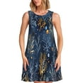 thumbnail image 1 of Daiia Mystical Underwater Coral Scene Print Women's Dresses 2025 Trendy Short sleeve Dresses Casual Baggy Flowy Maxi Sun Dresses, 1 of 7