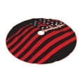 thumbnail image 1 of Daiia Nautical American Flag Drawing Merry Christmas Tree Skirt , Xmas Large Lace-up Tree Skirt, Santa Snowflakes Rustic Home Decorations New Year Party Farmhouse Decor-48", 1 of 7