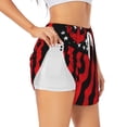 thumbnail image 1 of Daiia Nautical American Flag Pattern Women's 2 in 1 Running Shorts - Lightweight Athletic Workout Gym Yoga Shorts Liner with Phone Pockets-Medium, 1 of 7