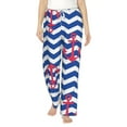 thumbnail image 1 of Daiia Nautical Anchors Women's Sleep Pant with Pockets and Drawstring,Pajama Pants-Small, 1 of 9