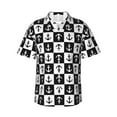 thumbnail image 1 of Daiia Nautical Anchors1 Hawaiian Shirt for Men Gentle Cotton Regular Short Sleeve Casual-Large, 1 of 9