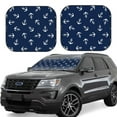 thumbnail image 1 of Daiia Nautical Themed Simple Anchors 2PCS Car Windshield Sun Shade, Foldable Sun Shield for Car Front Window, Auto Sun Blocker Visor Protector Universal for Truck SUV Pickup-Medium, 1 of 7