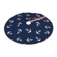 thumbnail image 1 of Daiia Nautical Themed Simple Anchors Drawing Merry Christmas Tree Skirt , Xmas Large Lace-up Tree Skirt, Santa Snowflakes Rustic Home Decorations New Year Party Farmhouse Decor-48", 1 of 7