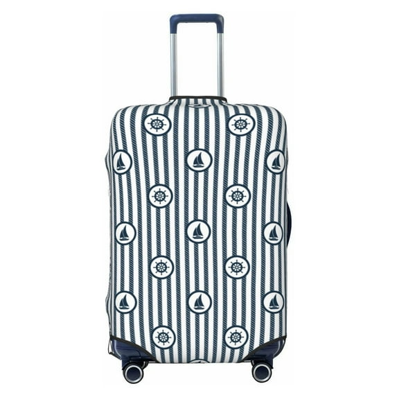 Daiia Nautical1 Luggage Cover, Thickened Washable Travel Luggage Covers, Elastic Unique Baggage Covers for 18-20 inch Luggage-Large