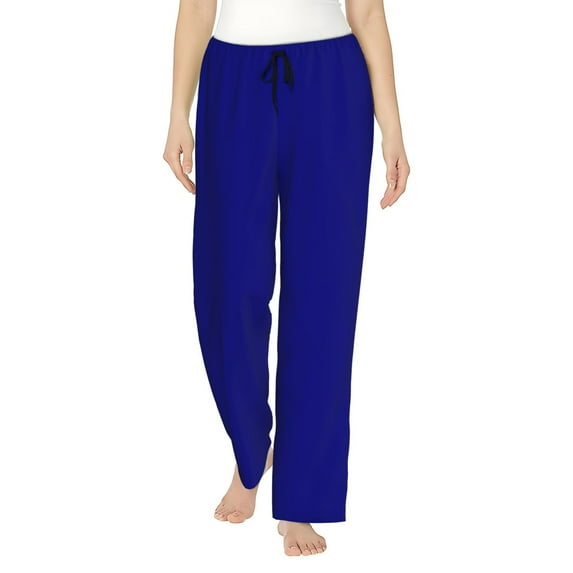 Daiia Navy Women's Sleep Pant with Pockets and Drawstring,Pajama Pants-Medium