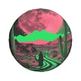 thumbnail image 1 of Daiia Neon Desert Moon Tire Covers , Travel Trailer Camper Truck SUV Motorhome Waterproof Wheel Cover, Sun Rain Snow Protector-14 inch, 1 of 8