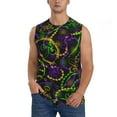 thumbnail image 1 of Daiia Neon Mardi Gras Printed Men's Tank Tops,Casual Soft Sleeveless Gym Muscle Shirts Bodybuilding Tee-3X-Large, 1 of 8