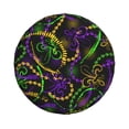 thumbnail image 1 of Daiia Neon Mardi Gras Tire Covers , Travel Trailer Camper Truck SUV Motorhome Waterproof Wheel Cover, Sun Rain Snow Protector-15 inch, 1 of 9