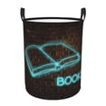 thumbnail image 1 of Daiia Neon Sign For Books Round Laundry Basket with Handles Thickened Waterproof Circular hamper,Dirty Clothes Storage Basket for Bedroom,Bathroom,College Dorm-Medium, 1 of 6