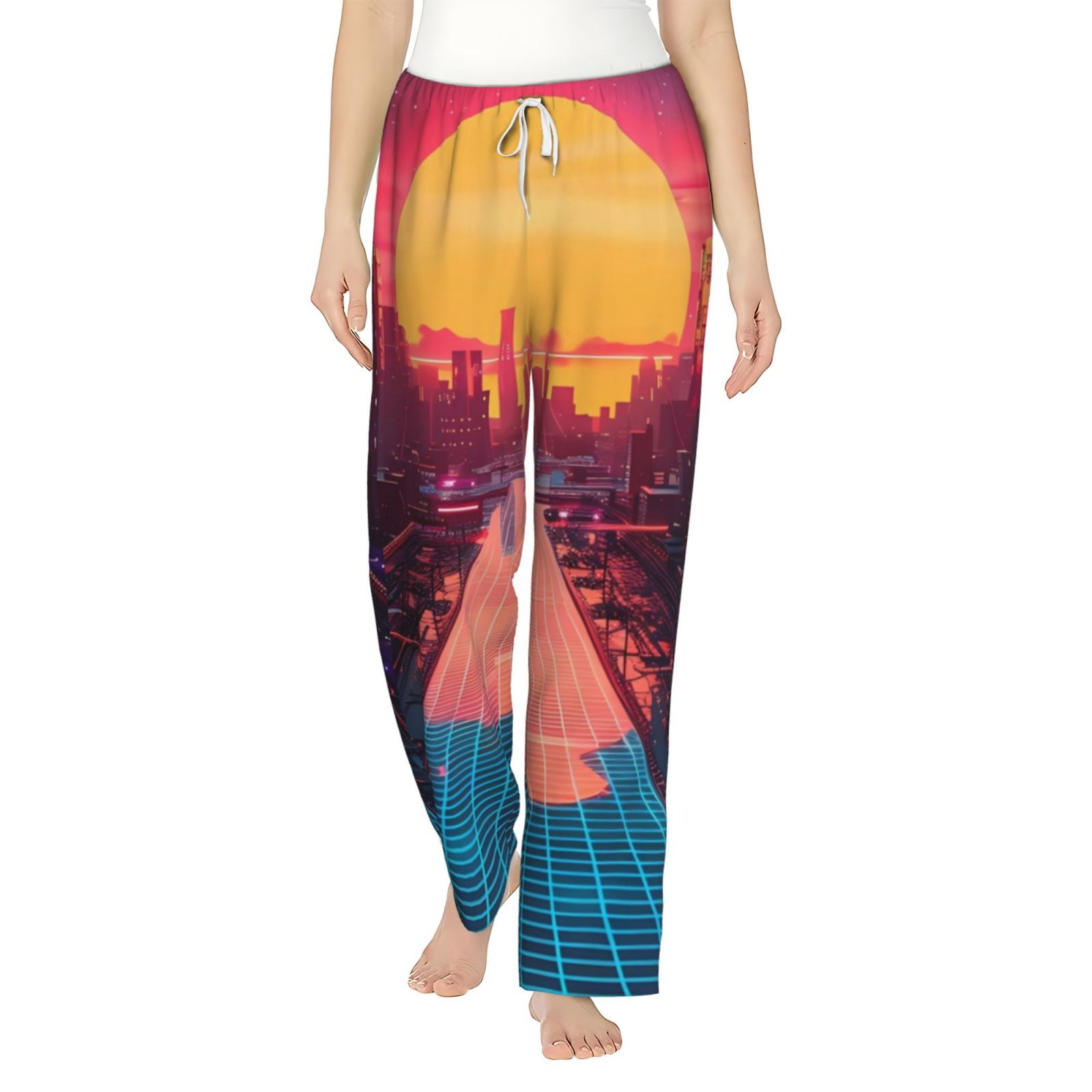 Momycharm Neon Pockets Buttons Fashion Skinny Pants