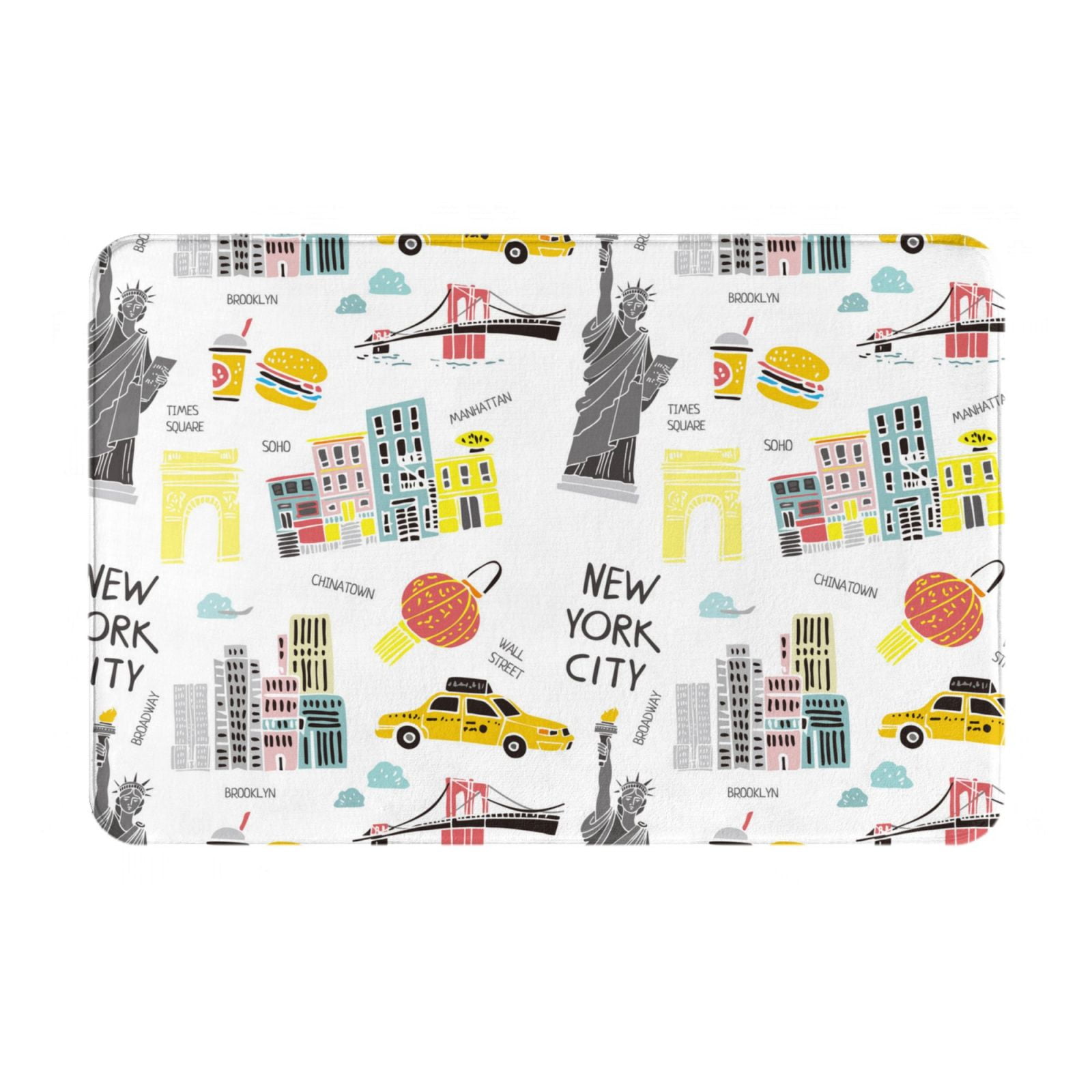 Daiia New York Front Door Mat, Heavy Duty Durable Mat for