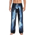 thumbnail image 1 of Daiia Night Scene of Wolves Men's Sleep Pant with Pockets and Drawstring,Pajama Pants-X-Large, 1 of 9