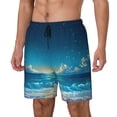 thumbnail image 1 of Daiia Night Sky Beach Scene Mens Swim Trunks Swim Shorts Quick Dry Swim Shorts with Mesh Lining Pockets-3X-Large, 1 of 9