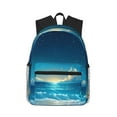 thumbnail image 1 of Daiia Night Sky Beach Scene School Backpack for Men Women, Unisex Large Waterproof Bookbag Schoolbag Casual Daypack for High School/College/Teens/Travel/Work Black, 1 of 8
