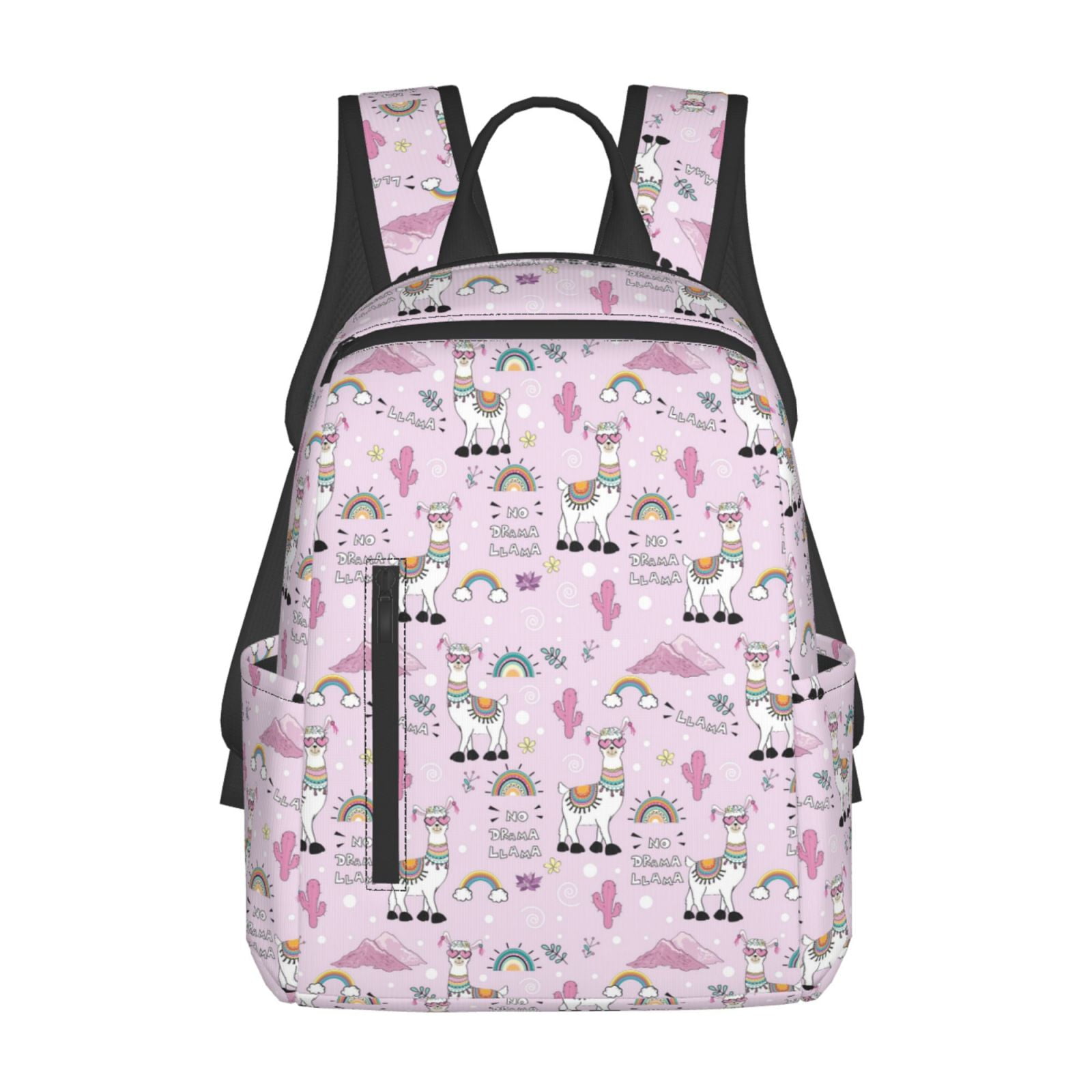 Daiia No Drama Llama School Backpack for Men and Women Lightweight Backpack Durable Backpack Water Resistant Travel Work Bag Walmart