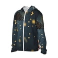thumbnail image 1 of Daiia North American Bald Eagle UPF 50+ Sun Protection Hoodie Jacket Lightweight Long Sleeve Sun Shirt for Women Men with Pocket Hiking Outdoor-Small, 1 of 7
