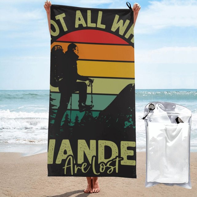 Daiia Not All Who Wander Are Lost 1 Pattern Quick Dry Towel, Super
