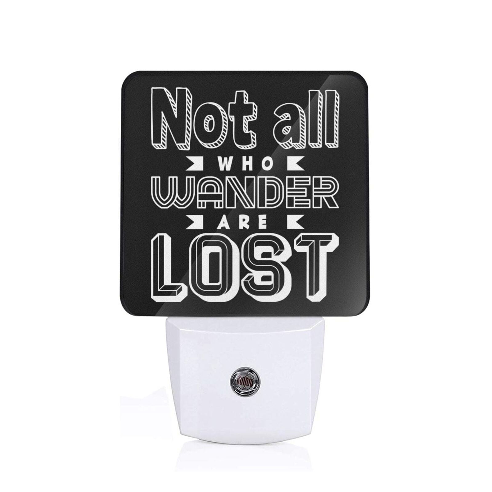 Daiia Not All Who Wander Are Lost 2 Pattern Plugin LED Backlit Night