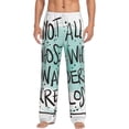thumbnail image 1 of Daiia Not All Who Wander Are Lost1 Men's Sleep Pant with Pockets and Drawstring,Pajama Pants-X-Large, 1 of 9