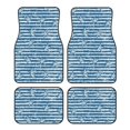 thumbnail image 1 of Daiia Ocean on Striped Printed Car Floor Mats Set of 4, Durable Non Slip Auto Floor Carpet, Car Interior Carpets Proof Foot Pads Anti-Slip Cushion Automoetive Accessories, 1 of 6