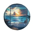 thumbnail image 1 of Daiia Ocean View Bedroom Tire Covers , Travel Trailer Camper Truck SUV Motorhome Waterproof Wheel Cover, Sun Rain Snow Protector-16 inch, 1 of 8