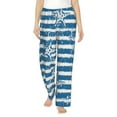 thumbnail image 1 of Daiia Ocean on Striped Women's Sleep Pant with Pockets and Drawstring,Pajama Pants-Small, 1 of 9