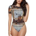 thumbnail image 1 of Daiia Oil Lamp Coffee Beans Women'S Crew Neck Short Sleeve Slim Fit T Shirts Tops Basic Bodysuit Leotard Clothing-Xx-Large, 1 of 9
