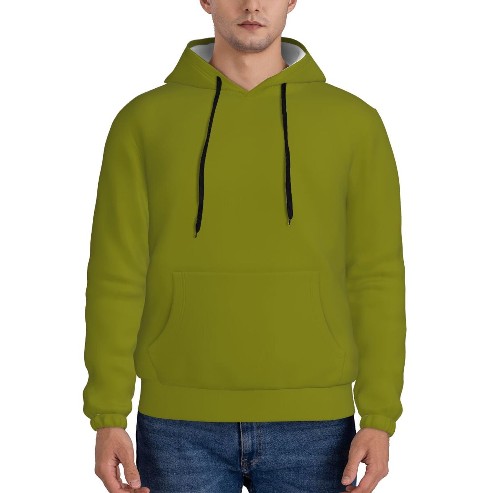 DUOFIER Men's Pullover Hoodie | Light Gray, Kangaroo Pocket, Sizes S-2XL
