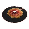 thumbnail image 1 of Daiia Orange Dalia Drawing Merry Christmas Tree Skirt , Xmas Large Lace-up Tree Skirt, Santa Snowflakes Rustic Home Decorations New Year Party Farmhouse Decor-36", 1 of 7