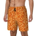 thumbnail image 1 of Daiia Orange Glitter Mens Swim Trunks Swim Shorts Quick Dry Swim Shorts with Mesh Lining Pockets-Large, 1 of 9