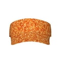 thumbnail image 1 of Daiia Orange Glitter Pattern Sport Sun Visor Hats Visor Cap Adjustable Empty Top Baseball Cap Cotton Ball Caps for Women and Men, 1 of 8