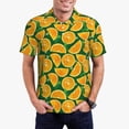 thumbnail image 1 of Daiia Orange Lemon Pattern Men’s Polo Shirts,Solid Deck Shirt,Classic Fit, Breathable Cotton Polo for Casual and Sport Wear-4X-Large, 1 of 7