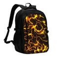 thumbnail image 1 of Daiia Orange Lightning Pattern USB Charging Backpack for Men and Women, Anti-Theft Backpack,Travel Backpack,School Backpack,College Backpack,Laptop Backpack, 1 of 7