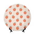 thumbnail image 1 of Daiia Orange Peach Printed Pattern Ceramic Plate Dinner Plates Bone China Decorative Plates with Display Stand Art Ceramic Ornaments for Wall Hanging Decoration-7in, 1 of 6