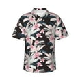 thumbnail image 1 of Daiia Orchids Flowers Hawaiian Shirt for Men Gentle Cotton Regular Short Sleeve Casual-Large, 1 of 9
