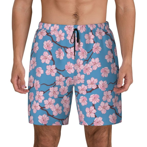 Daiia Orchids Flowers Mens Swim Trunks Swim Shorts Quick Dry Swim Shorts with Mesh Lining Pockets-Large