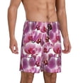 thumbnail image 1 of Daiia Orchids Flowers Mens Woven Stretch Pajama Short,Short Pajama Pants-3X-Large, 1 of 7
