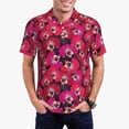 thumbnail image 1 of Daiia Orchids Flowers Pattern Men’s Polo Shirts,Solid Deck Shirt,Classic Fit, Breathable Cotton Polo for Casual and Sport Wear-Large, 1 of 7