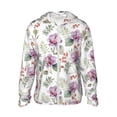 thumbnail image 1 of Daiia Orchids Flowers UPF 50+ Sun Protection Hoodie Jacket Lightweight Long Sleeve Sun Shirt for Women Men with Pocket Hiking Outdoor-X-Large, 1 of 9