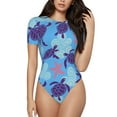 thumbnail image 1 of Daiia Ornamental Turtles Women'S Crew Neck Short Sleeve Slim Fit T Shirts Tops Basic Bodysuit Leotard Clothing-X-Large, 1 of 9