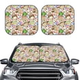thumbnail image 1 of Daiia Owl Back To School 2PCS Car Windshield Sun Shade, Foldable Sun Shield for Car Front Window, Auto Sun Blocker Visor Protector Universal for Truck SUV Pickup-Medium, 1 of 7