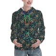 thumbnail image 1 of Daiia Owl Doodle Pattern Women's Fashion Hoodies & Sweatshirts with Kangaroo Pocket Hooded Sweatshirt with Eye-catching Drawstrings-XX-Large, 1 of 7